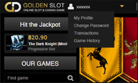 เปลี่ยนรหัสผ่าน goldenslot